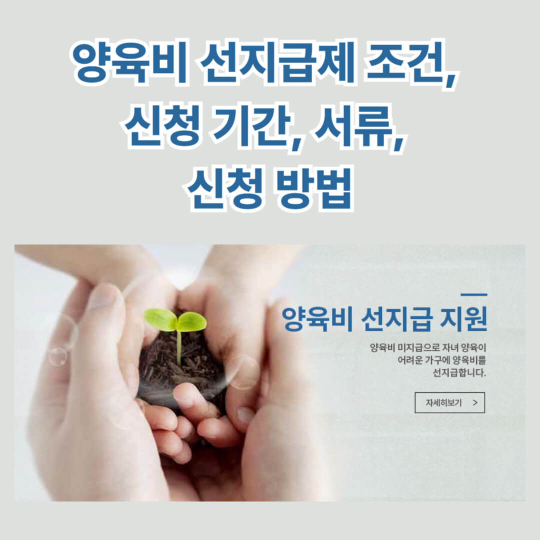 양육비선지급 신청 홈페이지