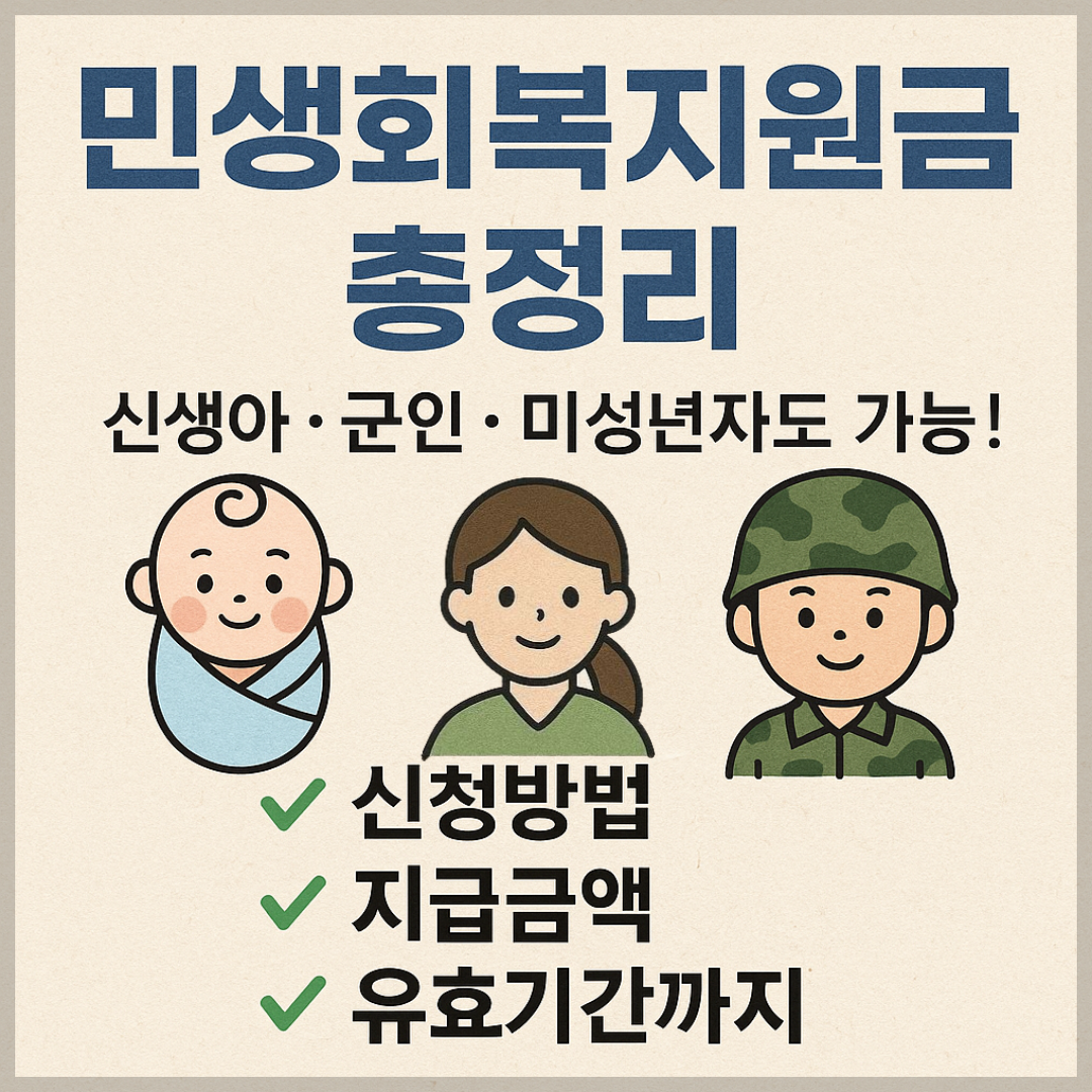 민생회복지원금 소비쿠폰 대상자 (신생아, 미성년자, 군인 가능)