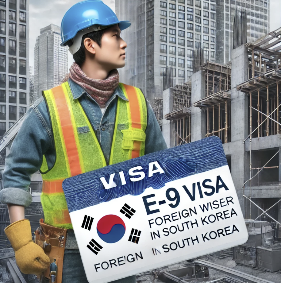 E-9 비자로 건설 현장에서 일하는 외국인 근로자