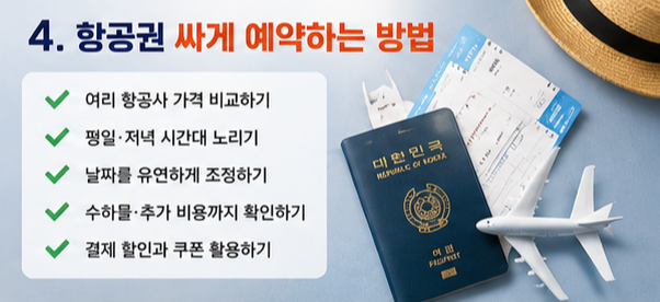 항공권 싸게 예약하는 방법