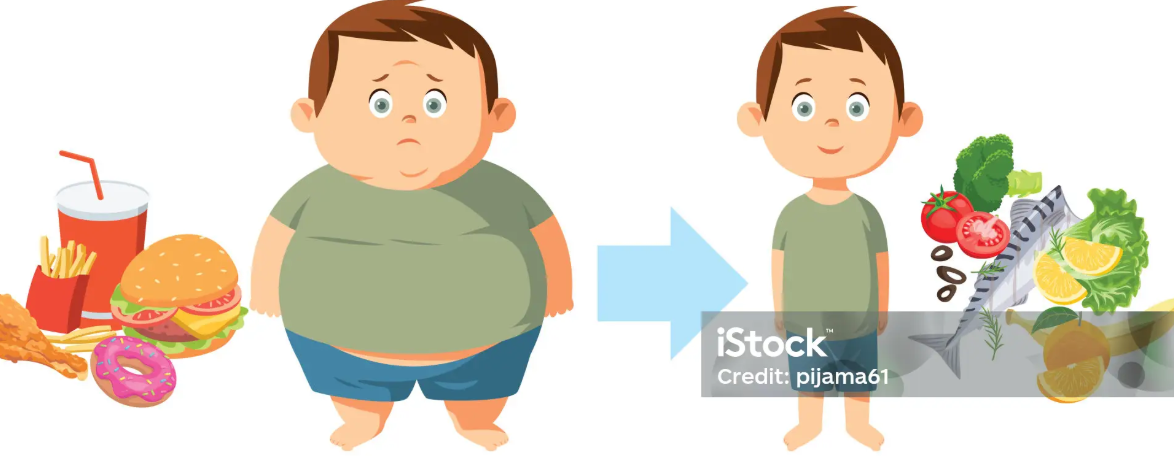 아동 비만 걱정에 관한 사진