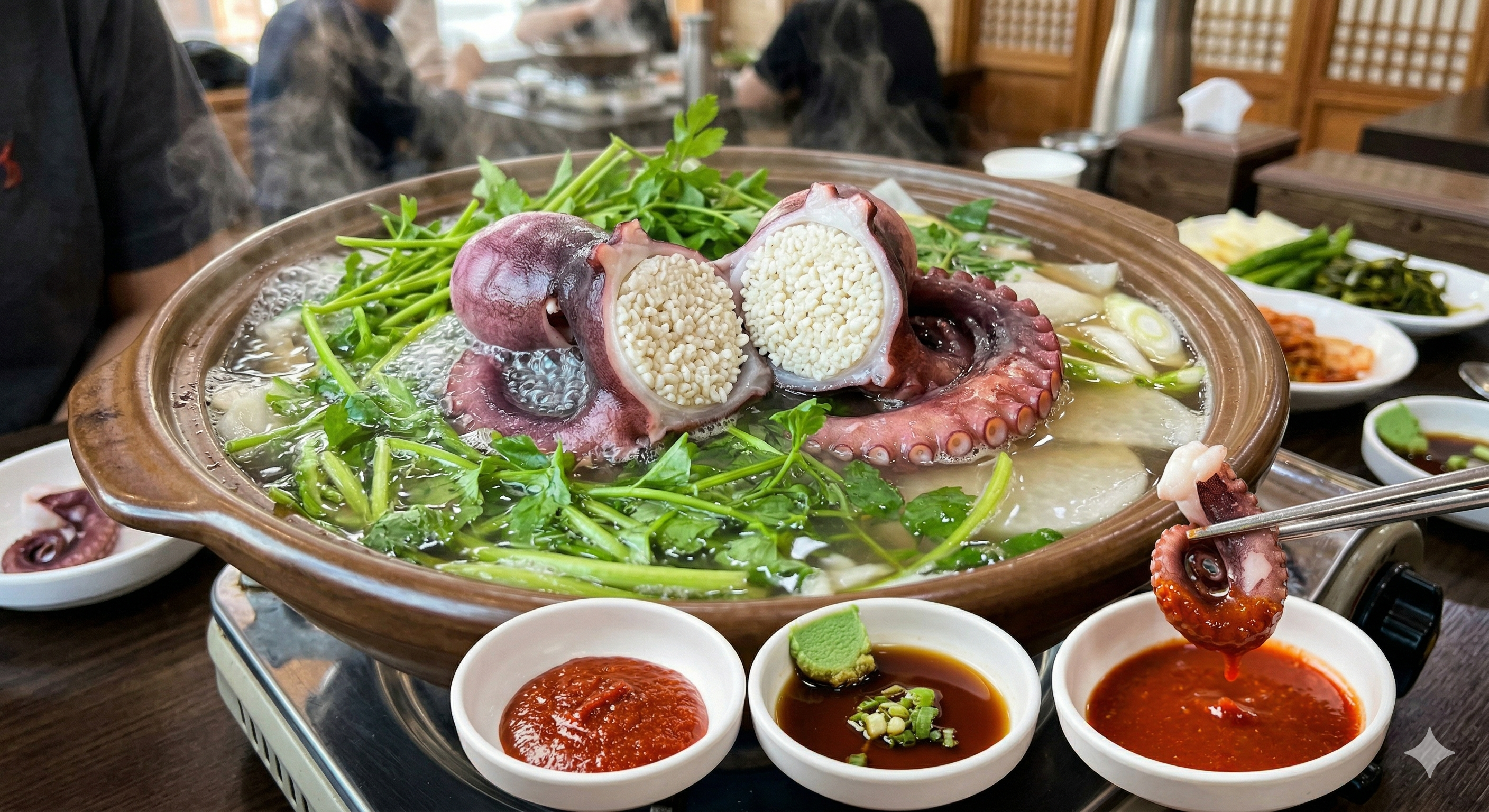 봄나물 주꾸미 샤브샤브