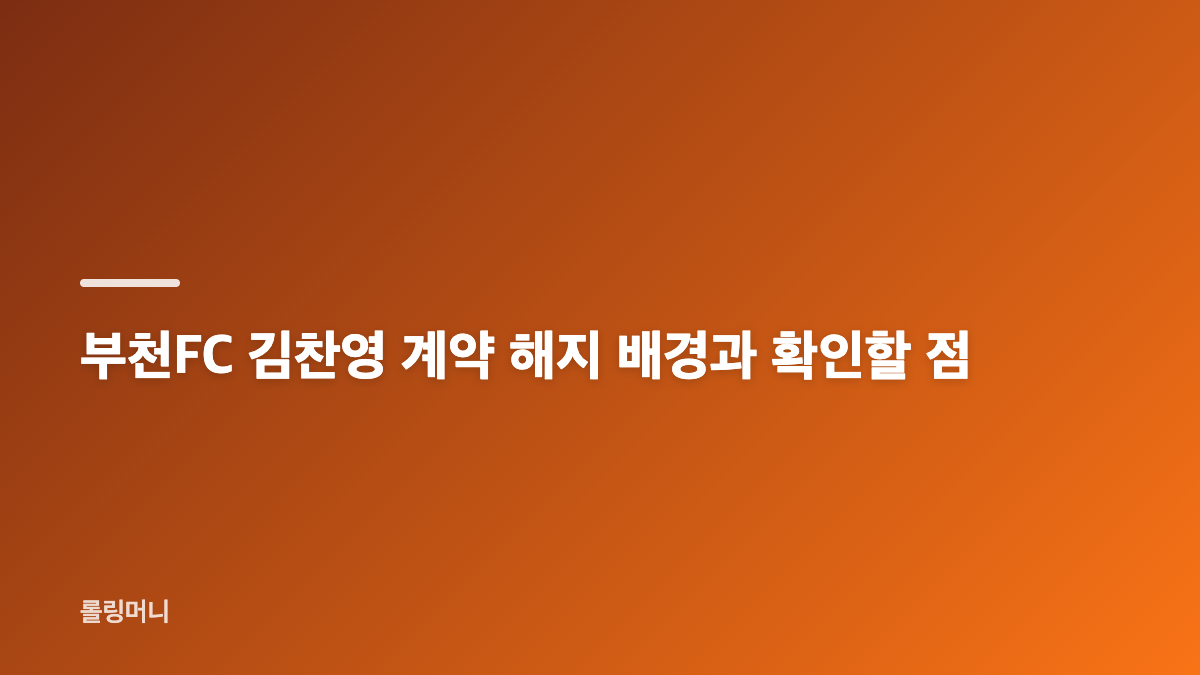 김찬영 동명이인 이슈, 부천FC와 핀수영 소식 구분