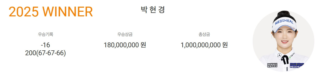 우승자 박현경 나이 및 프로필