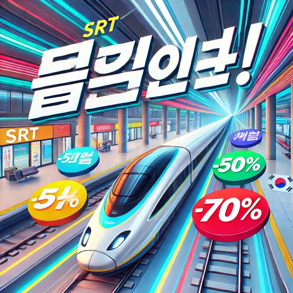 SRT 할인예매 꿀팁 총정리! 최대 70%까지 싸게 타는 법