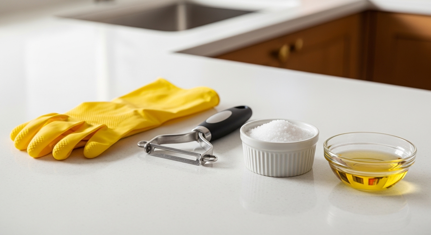 토란 껍질 까는법