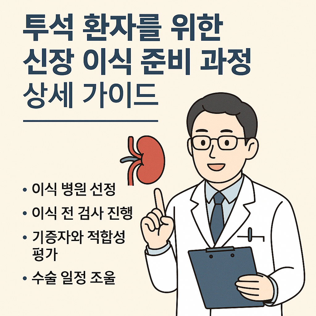 투석 환자를 위한 신장 이식 준비 과정 상세 가이드