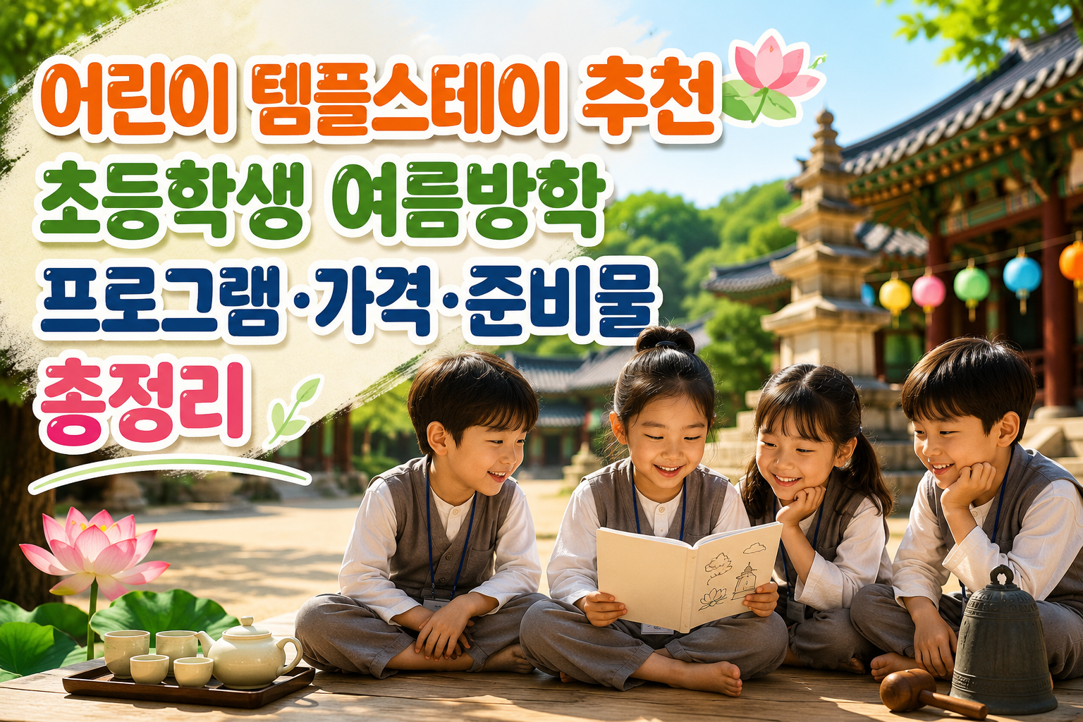 어린이 템플스테이 추천｜초등학생 여름방학 프로그램&middot;가격&middot;준비물 총정리 관련 사진