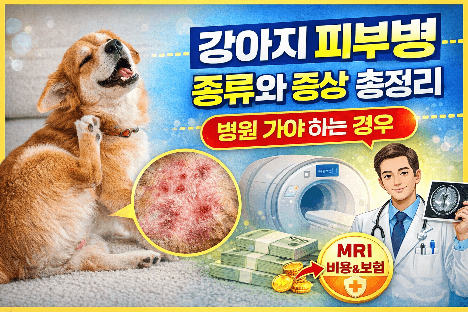 강아지 피부병 종류와 증상 총정리