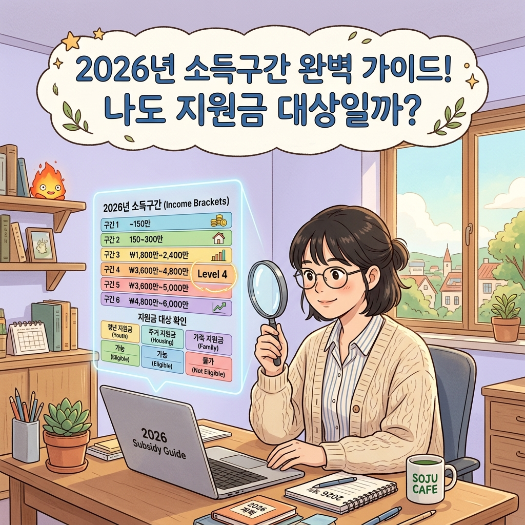 2026년 정부지원금 소득분위 기준표 및 대상자 확인