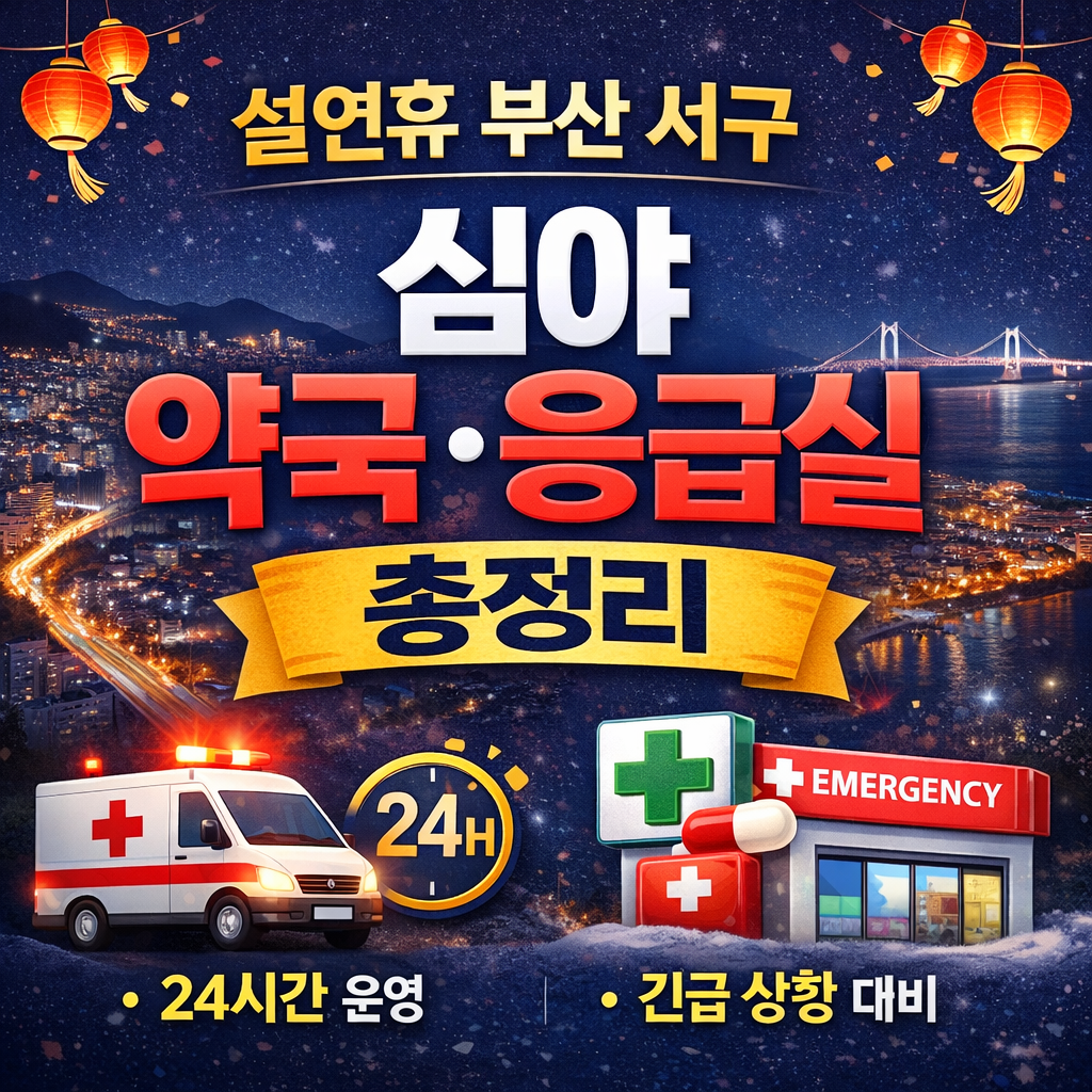 설연휴 부산 서구 심야 약국&middot;응급실 바로가기