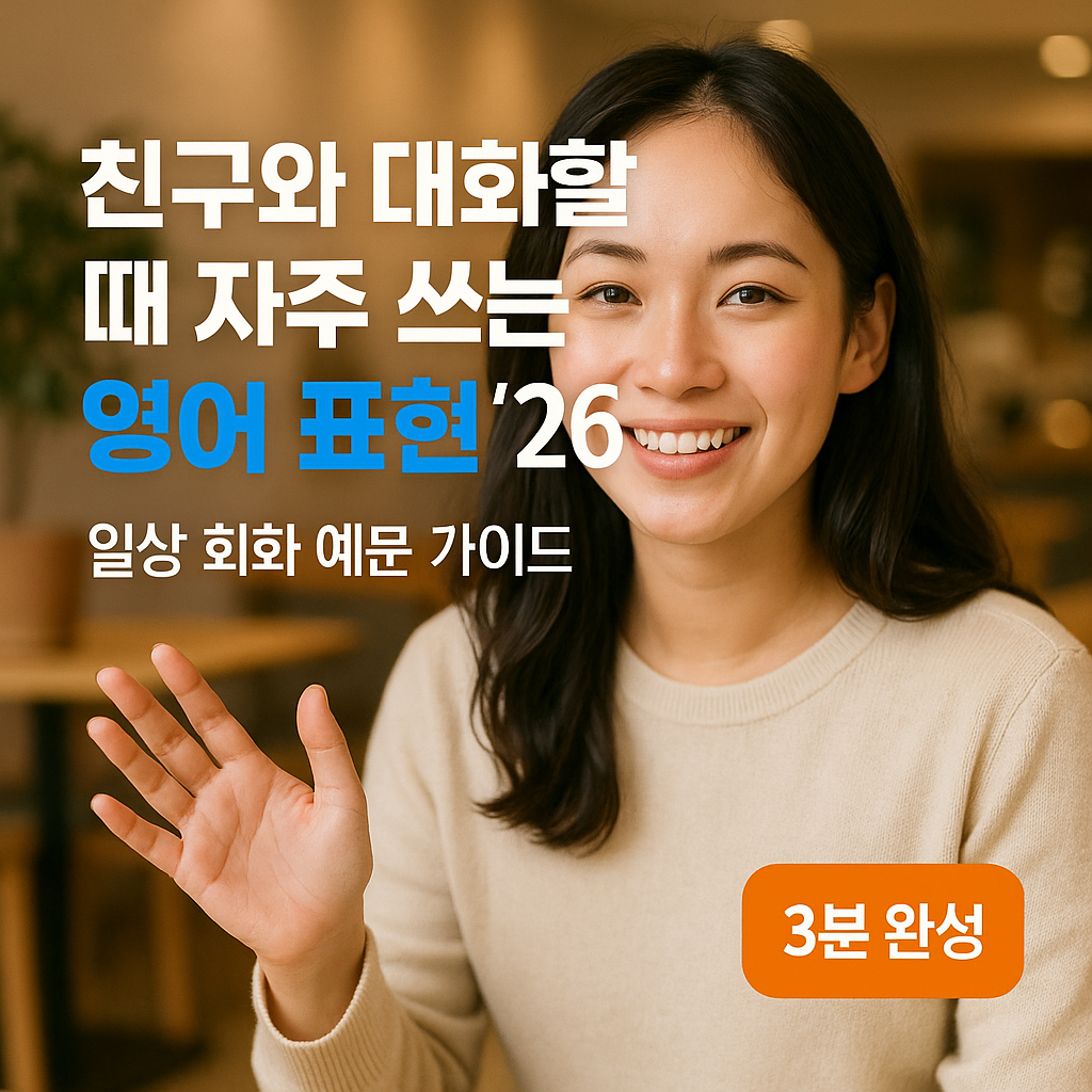 친구와 대화할 때 자주 쓰는 영어 표현 ’26 | 일상 회화 예문 가이드