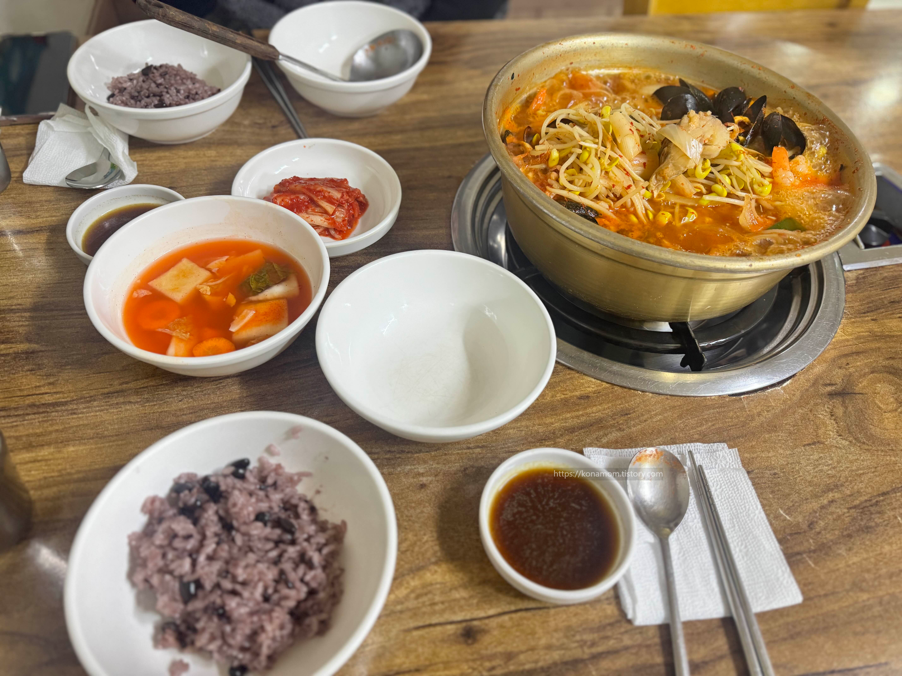 광명동태탕맛집 꿀꿀이두루치기 동태탕2인분