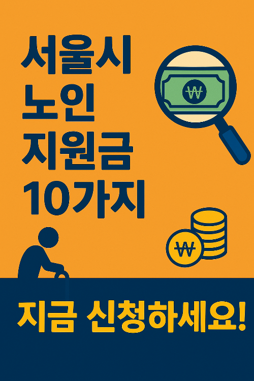 서울시 노인지원금 10가지