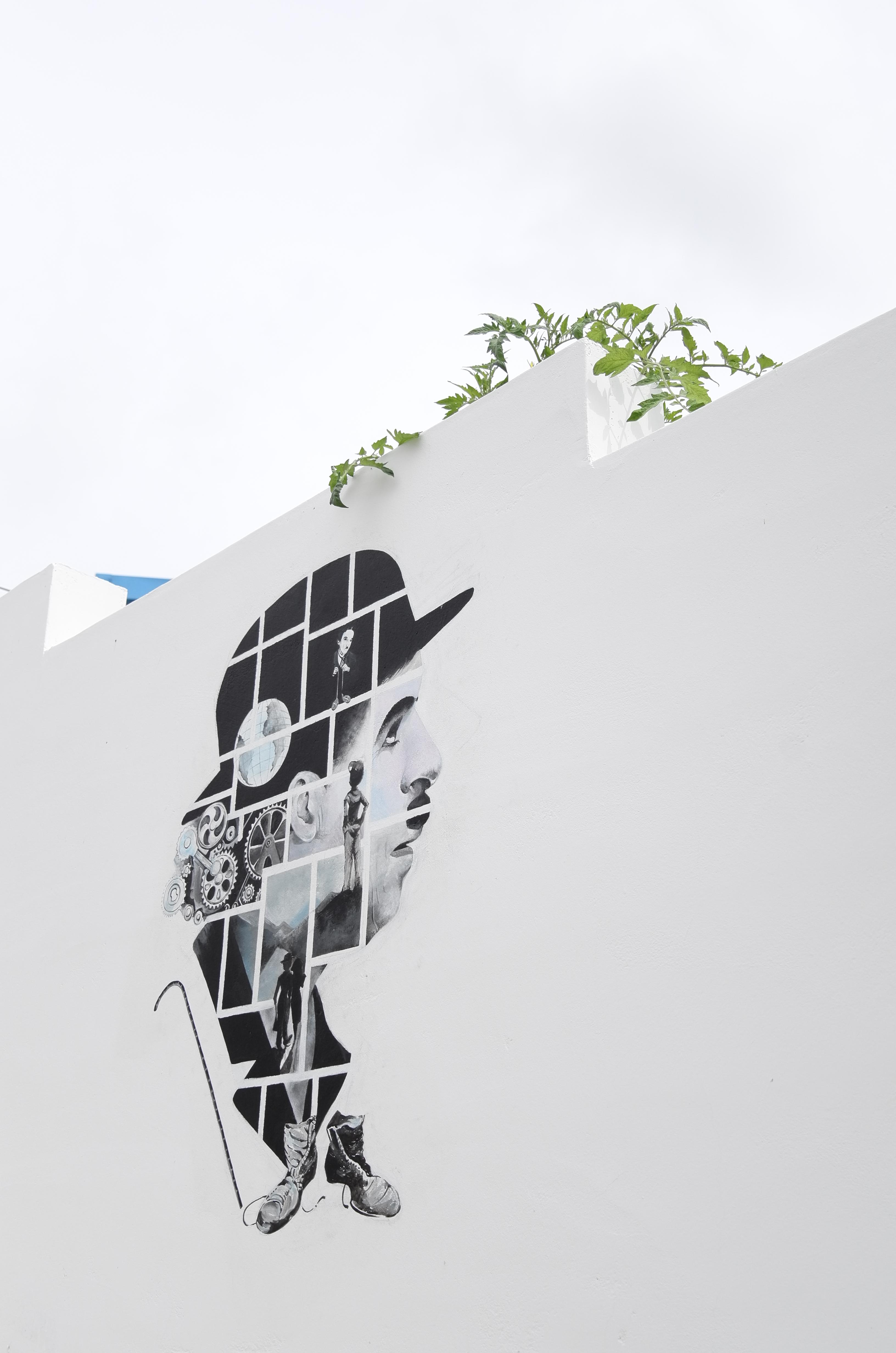 찰리채플린 벽화