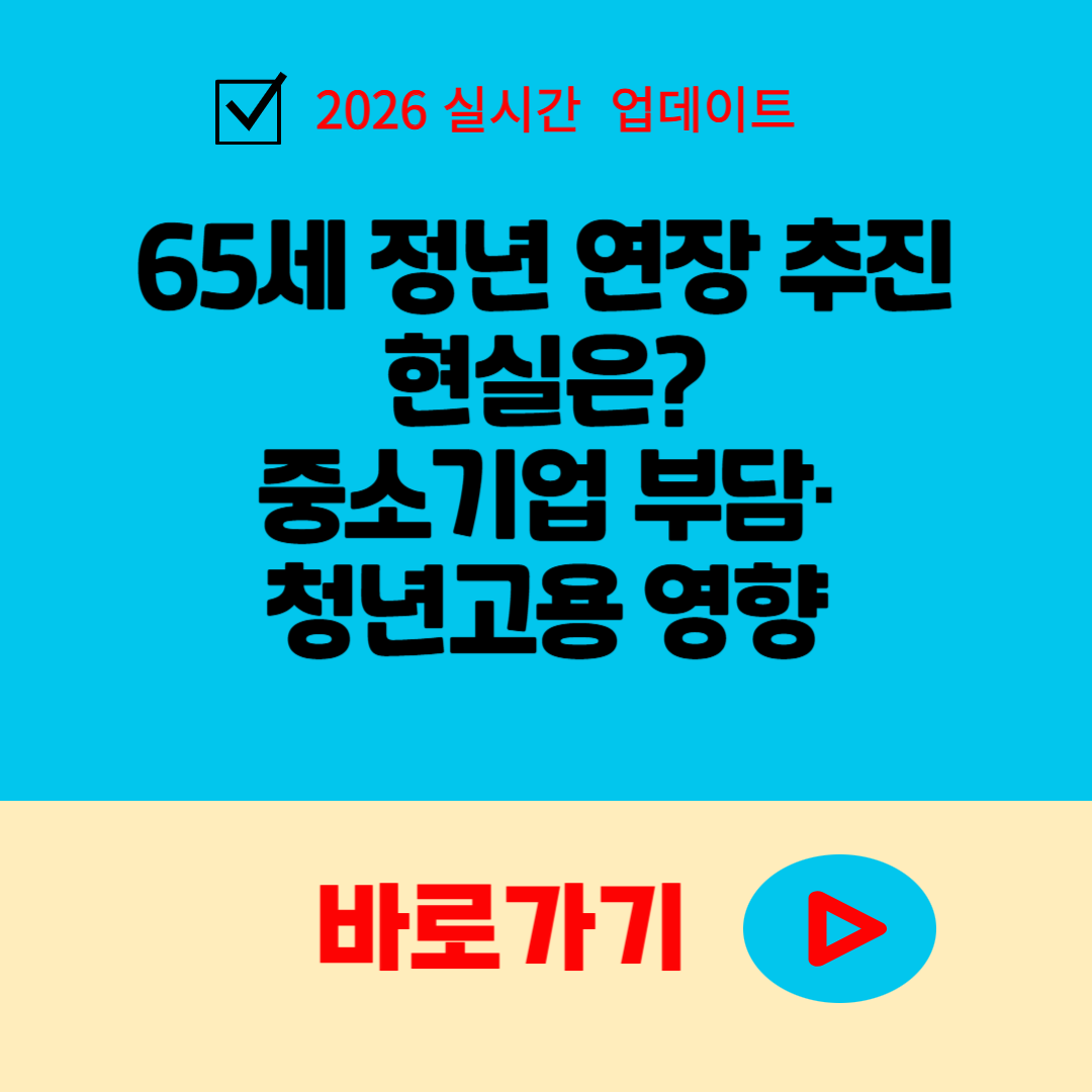 65세 정년 연장 추진 현실은 중소기업 부담&middot;청년고용 영향 총정리