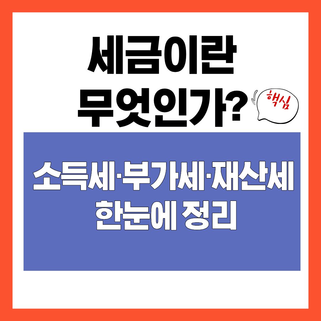 세금이란 무엇인가? 소득세·부가세·재산세 한눈에 정리