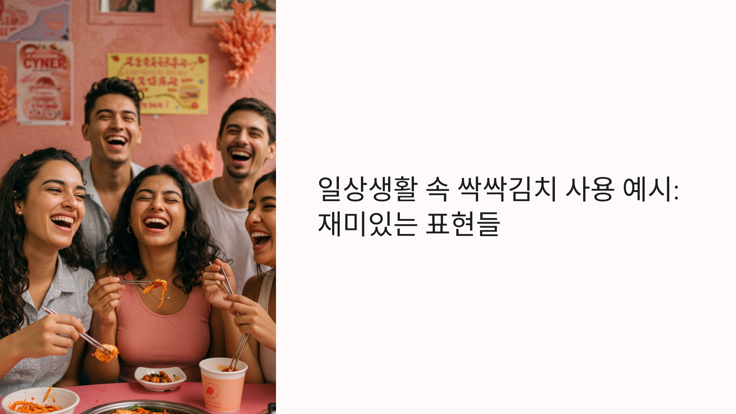 싹싹김치의 사용 예시