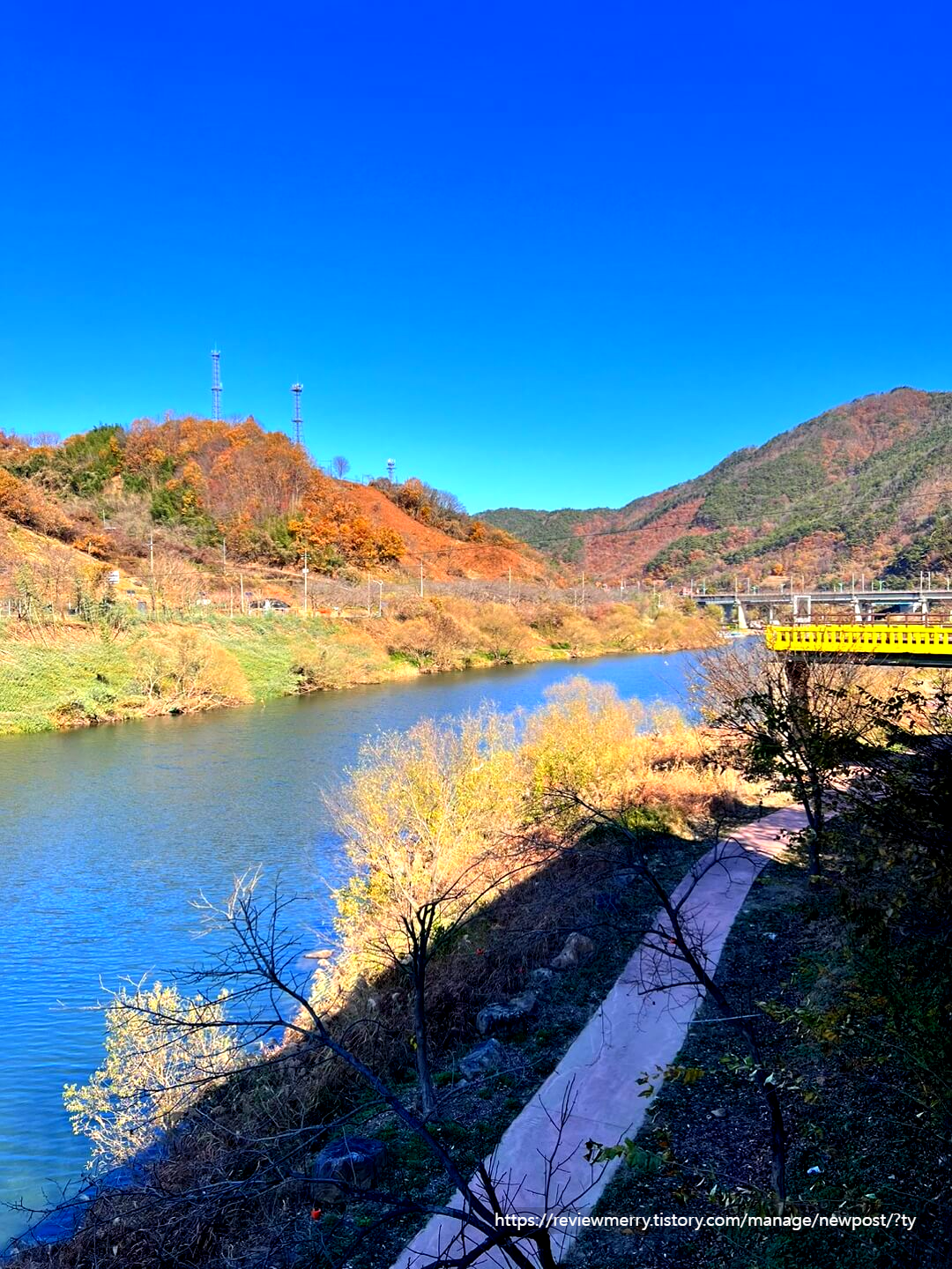 야외 테라스 섬진강 뷰