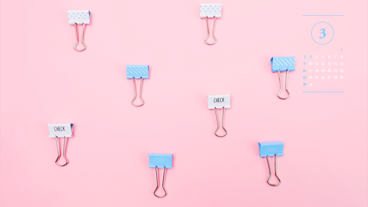 09 하늘색 클립바인더 A - 2025년3월 노트북배경화면