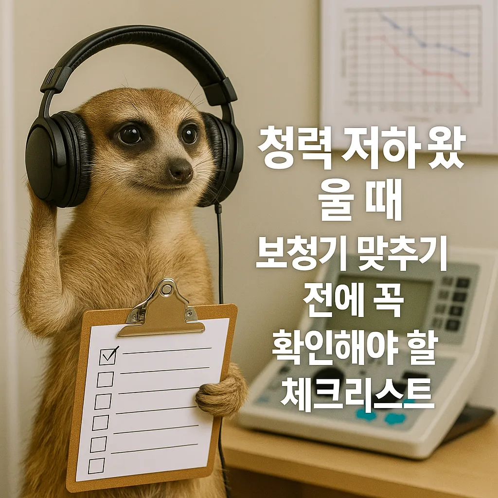 청력 저하 왔을 때, 보청기 맞추기 전에 꼭 확인해야 할 체크리스트