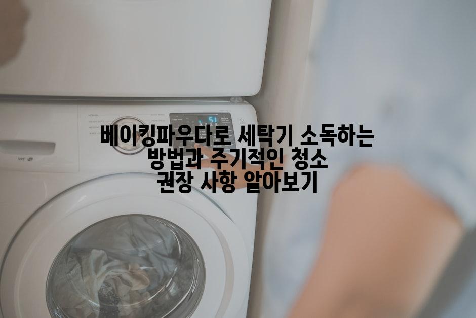 베이킹파우다로 세탁기 소독하는 방법과 주기적인 청소 권장 사항 알아보기