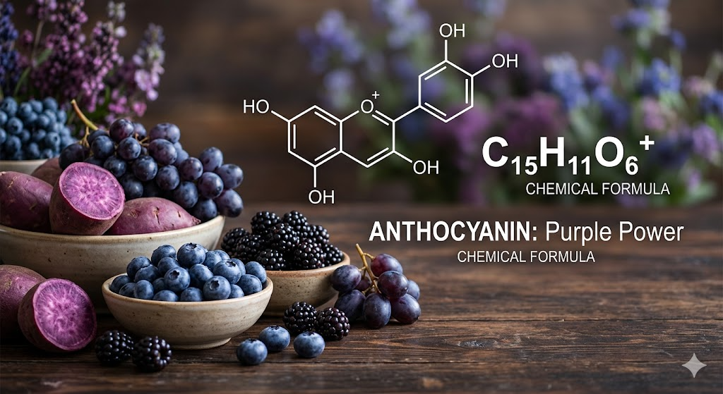 보라색 활력: 안토시아닌의 신경 및 시각적 효능