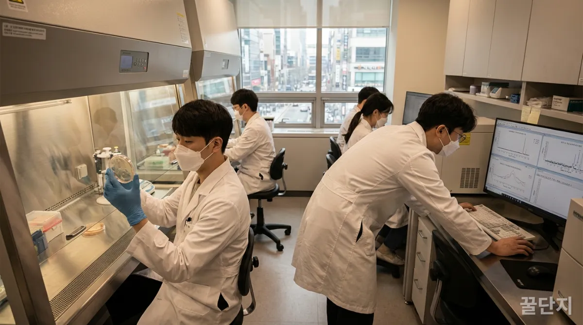 건강기능식품의 과학적 근거를 연구하는 한국 연구원들