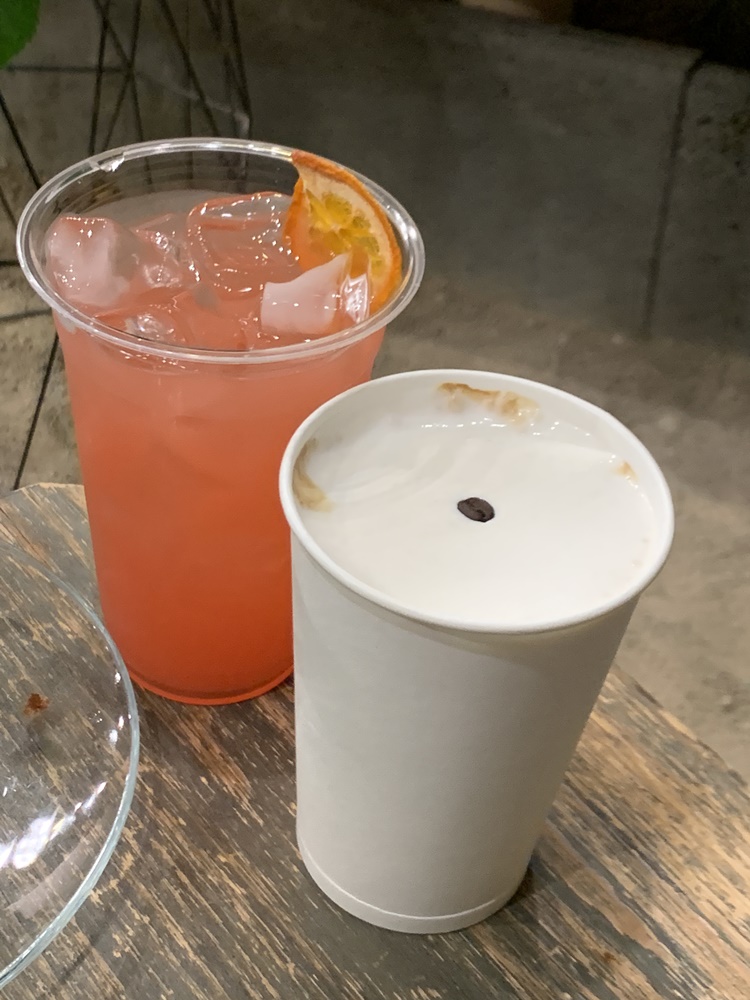 자몽 마일음료&#44; 구름햇살