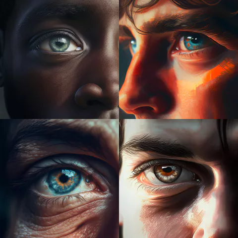 a person who is looking at one&amp;#39;s&amp;#44; closeup