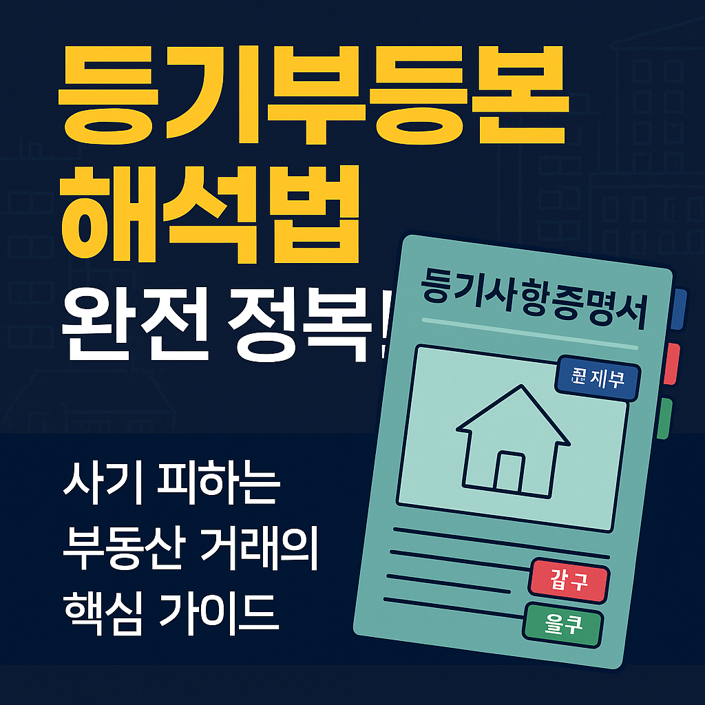 “등기부등본 해석법 완전 정복! 사기 피하는 부동산 거래의 핵심 가이드”