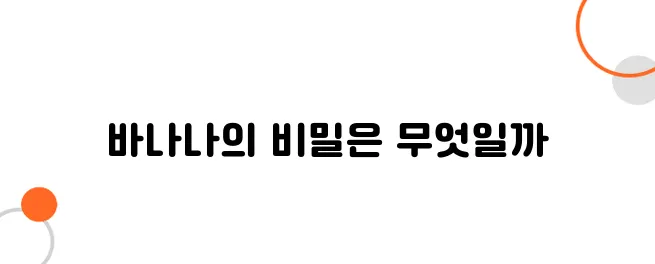 바나나효능 알아보아요