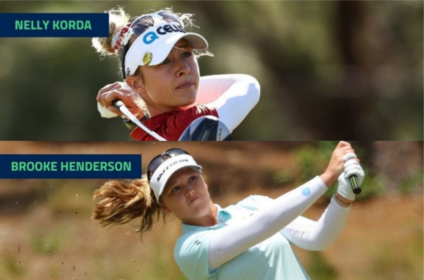 디펜딩 챔피언 넬리 코다와 2회 우승자 브룩 핸더슨
