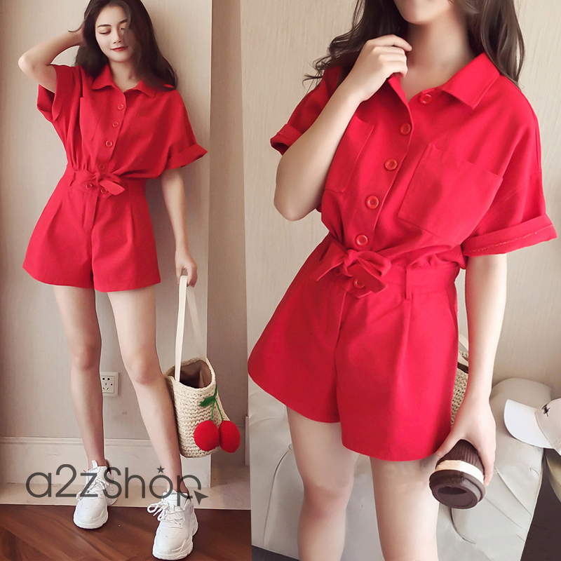 여성 여름 점프 슈트 멜빵 바지 와이드 팬츠 비치 2