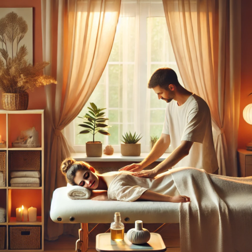 산후조리-마사지-받고-있는-여성