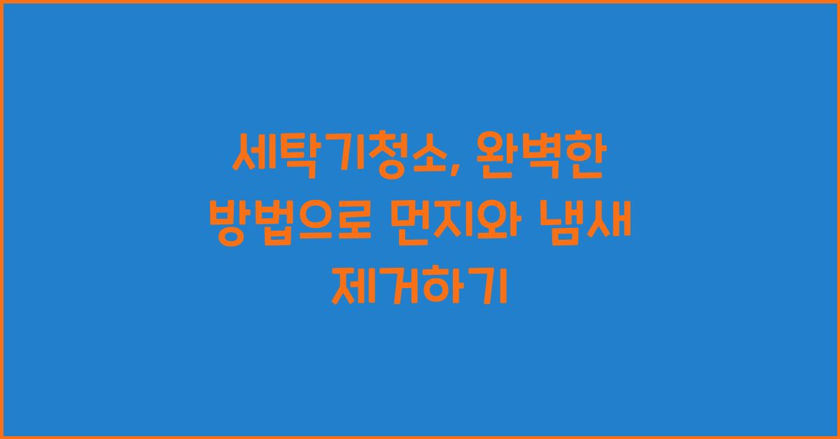 세탁기청소