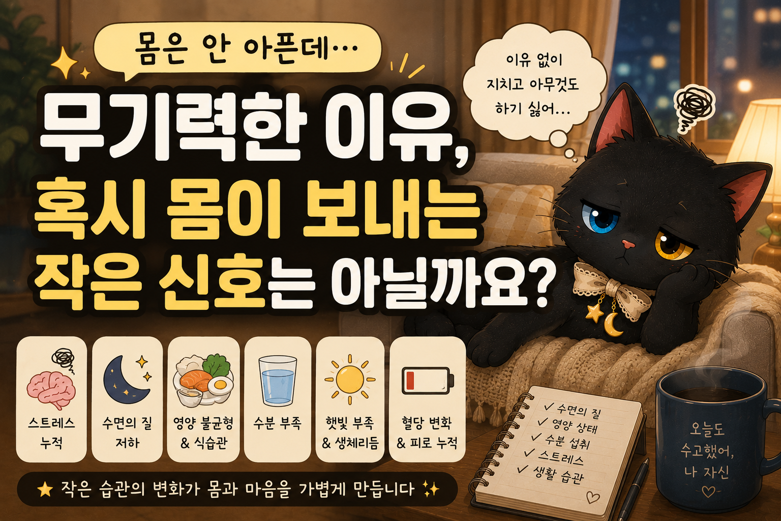 몸은 안 아픈데 무기력한 이유, 혹시 몸이 보내는 작은 신호는 아닐까요?