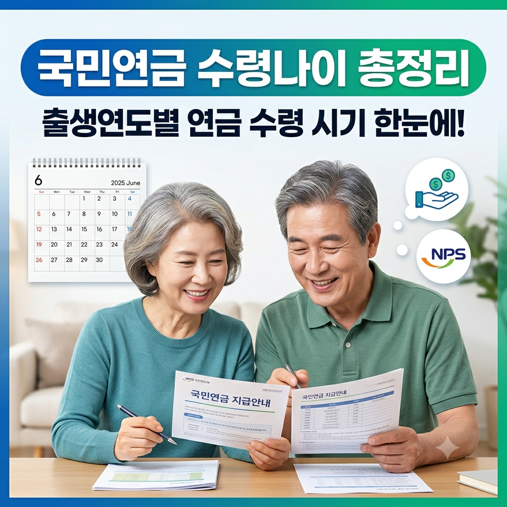 국민연금 수령나이 총정리｜출생연도별 연금 개시 연령 한눈에 보기