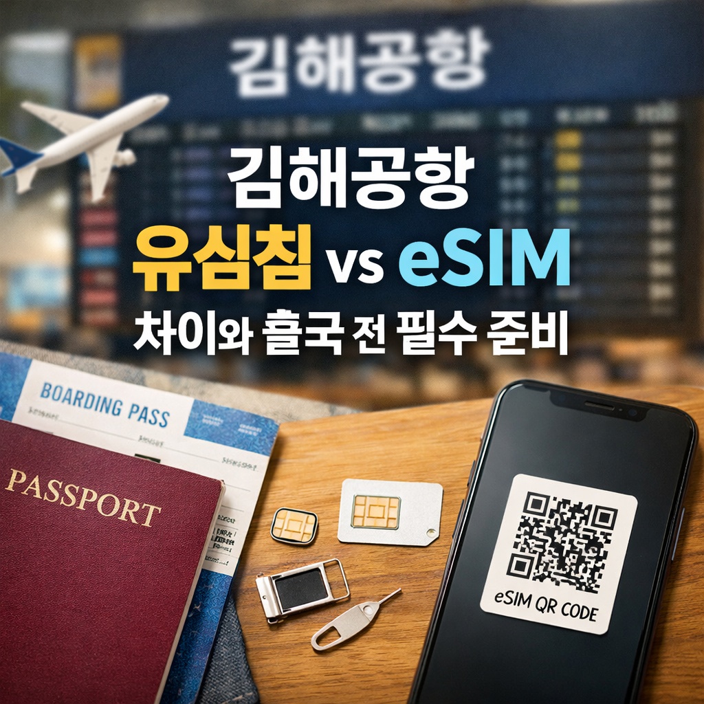 김해공항 유심칩 vs eSIM 차이와 출국 전 필수 준비