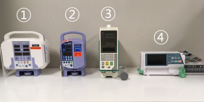 ICU에서 흔히 사용하는 약물 펌프 조합