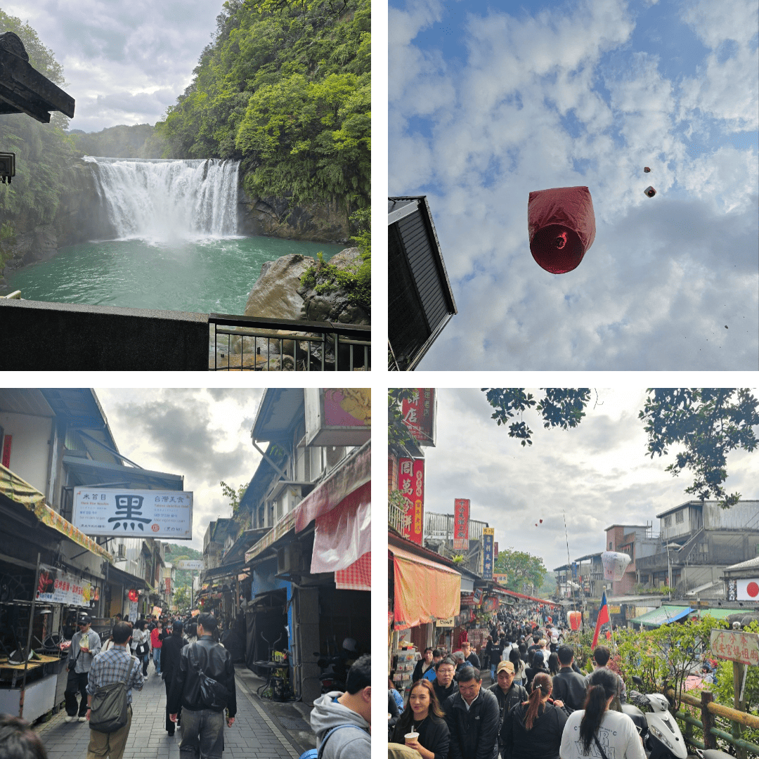 스펀폭포와 스펀 천등날리기 현장