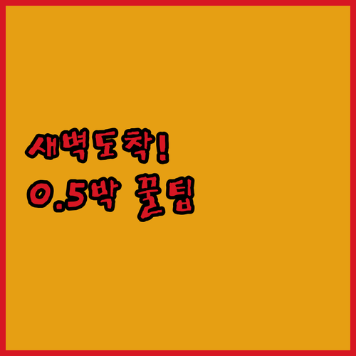 사이판 새벽 도착 0.5박 숙소 추천..