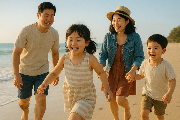 아이 동반 해수욕장 관련 사진