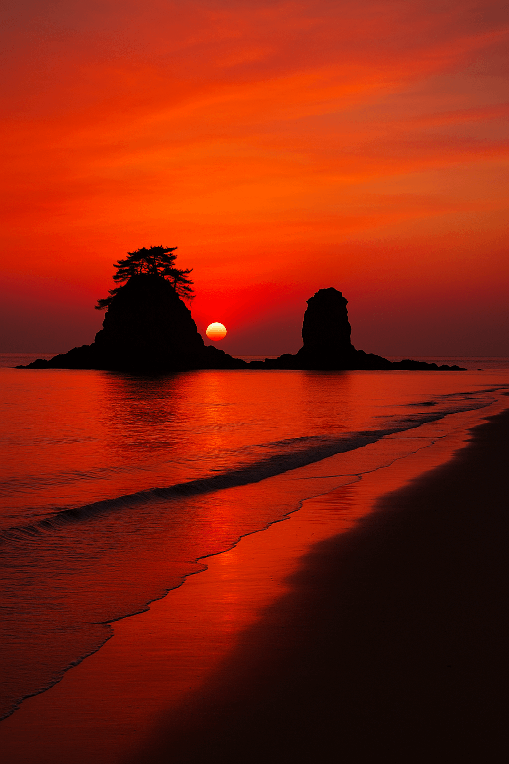 10월 붉은 빛으로 물드는 서해, 태안 안면도 꽃지해수욕장 노을 산책기