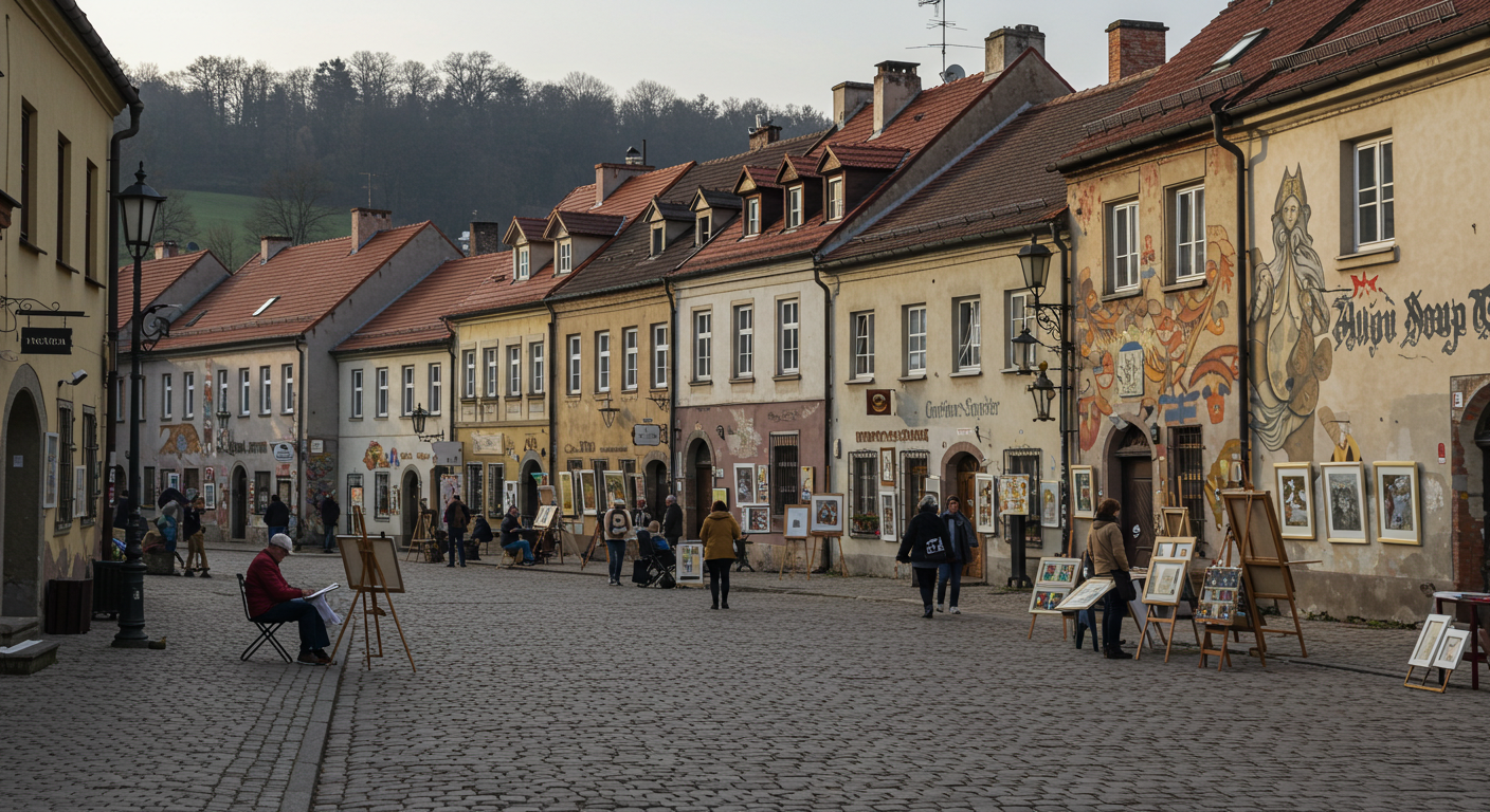 예술적인 거리 풍경