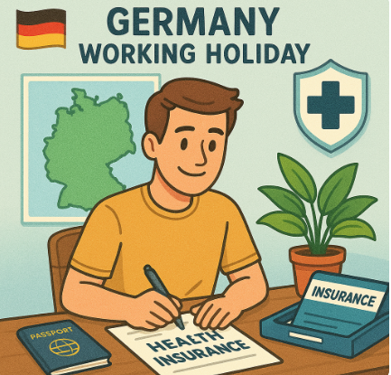 독일 워킹홀리데이할 때 보험 가입하는 모습