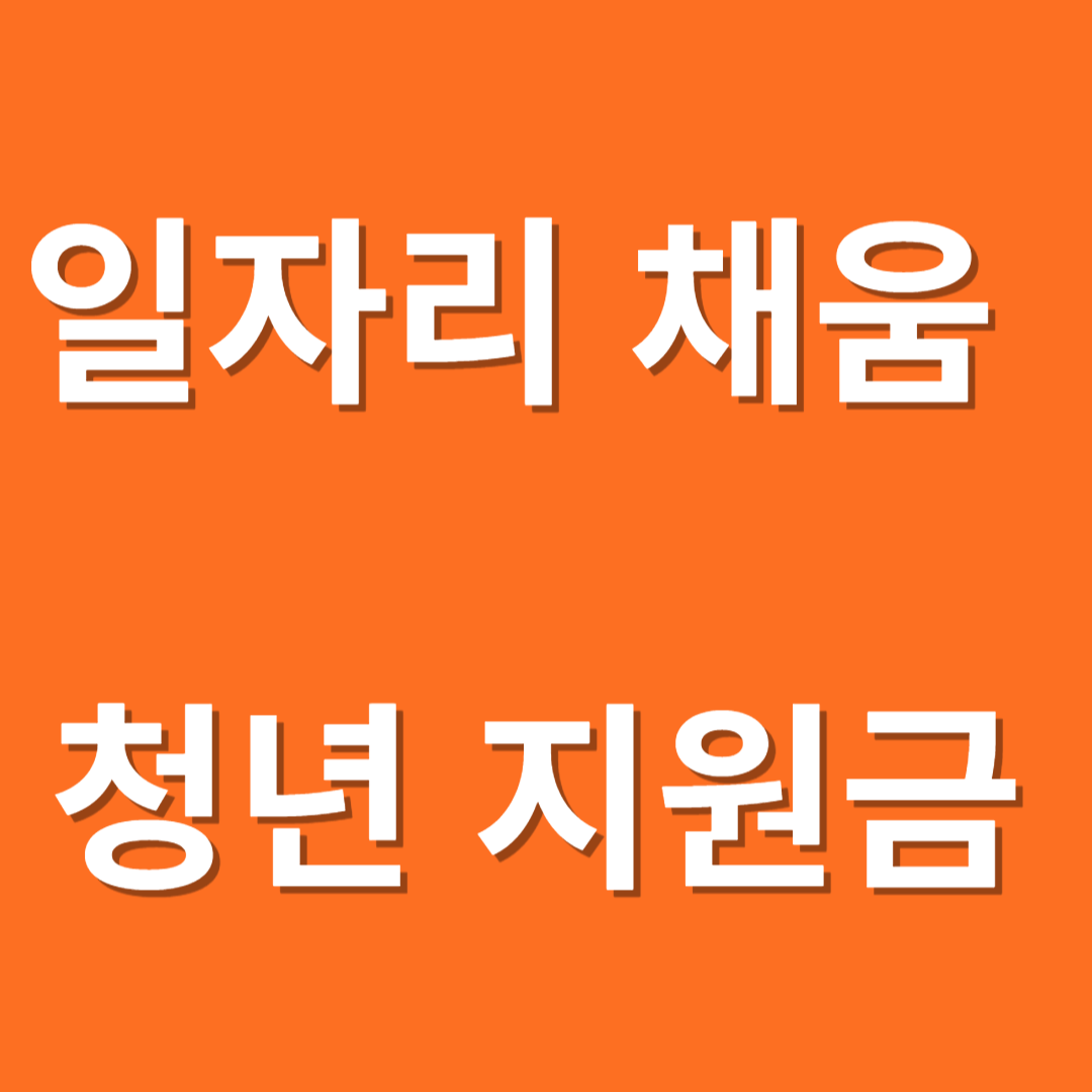 일자리 채움 청년지원금 지원자격 신청방법 지원내용