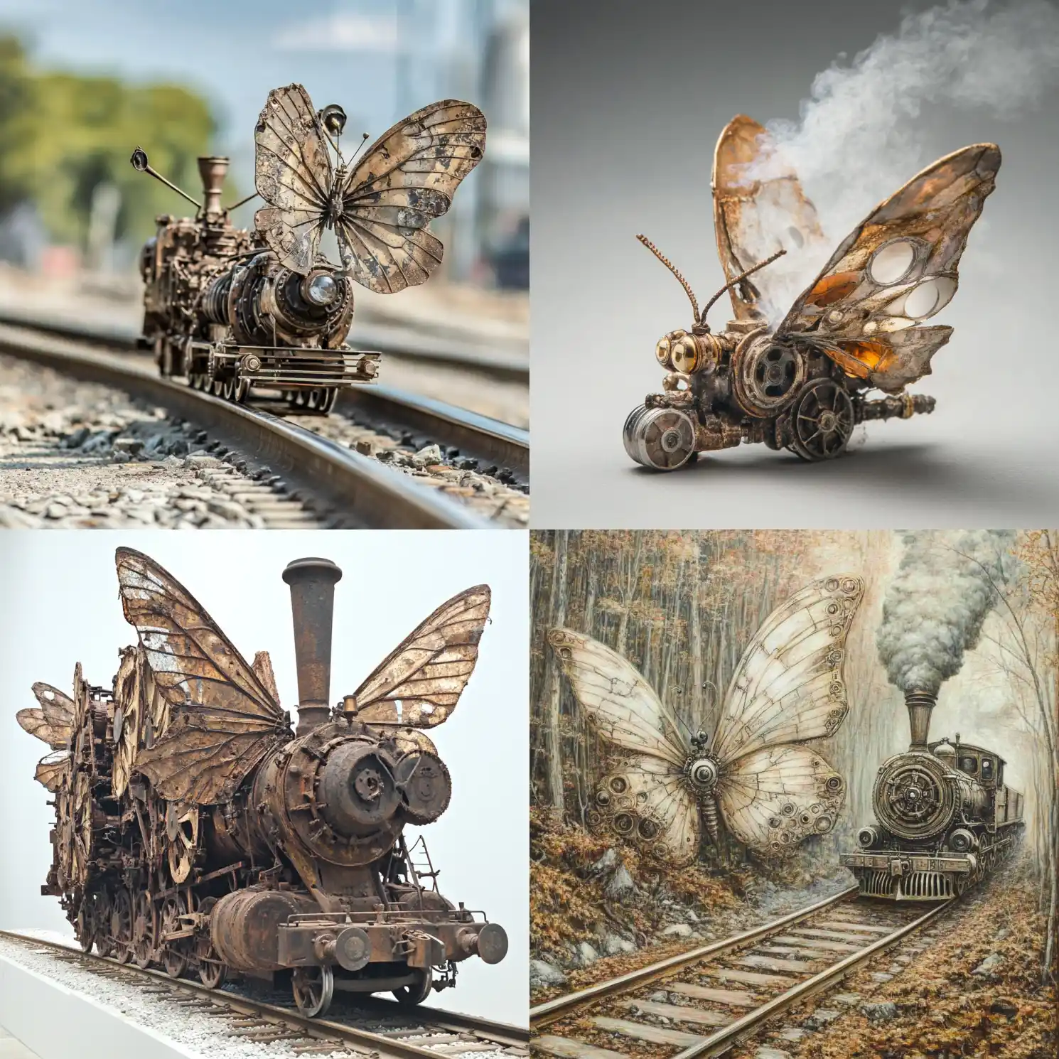A mechanical butterfly and a steam locomotive --weird 250