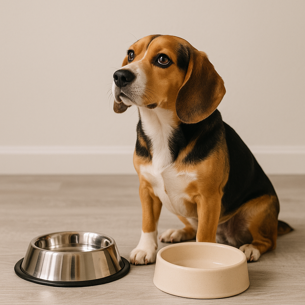 비글과 스테인 식기 그리고 도기 식기