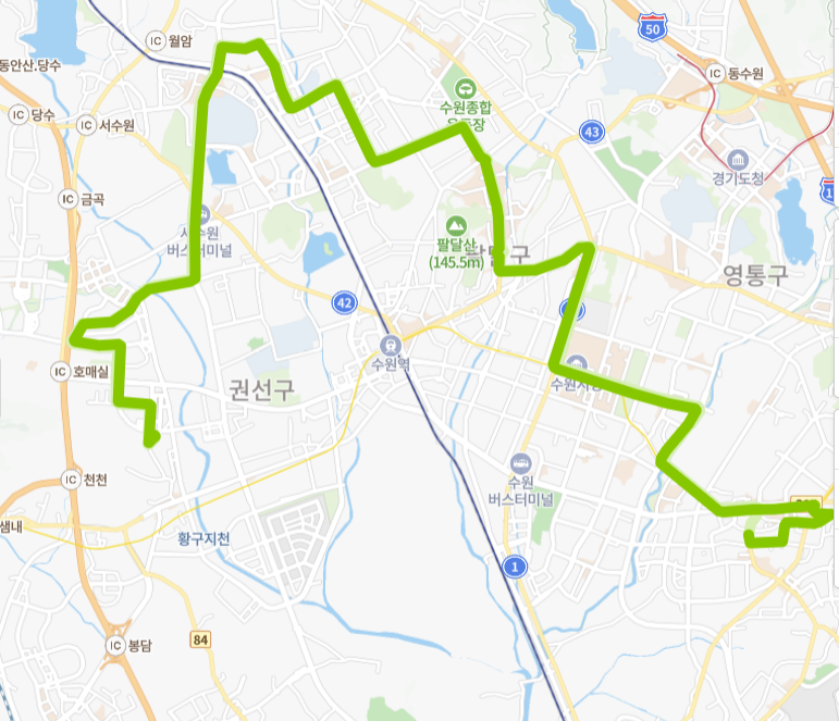 수원-61번-버스-노선-지도